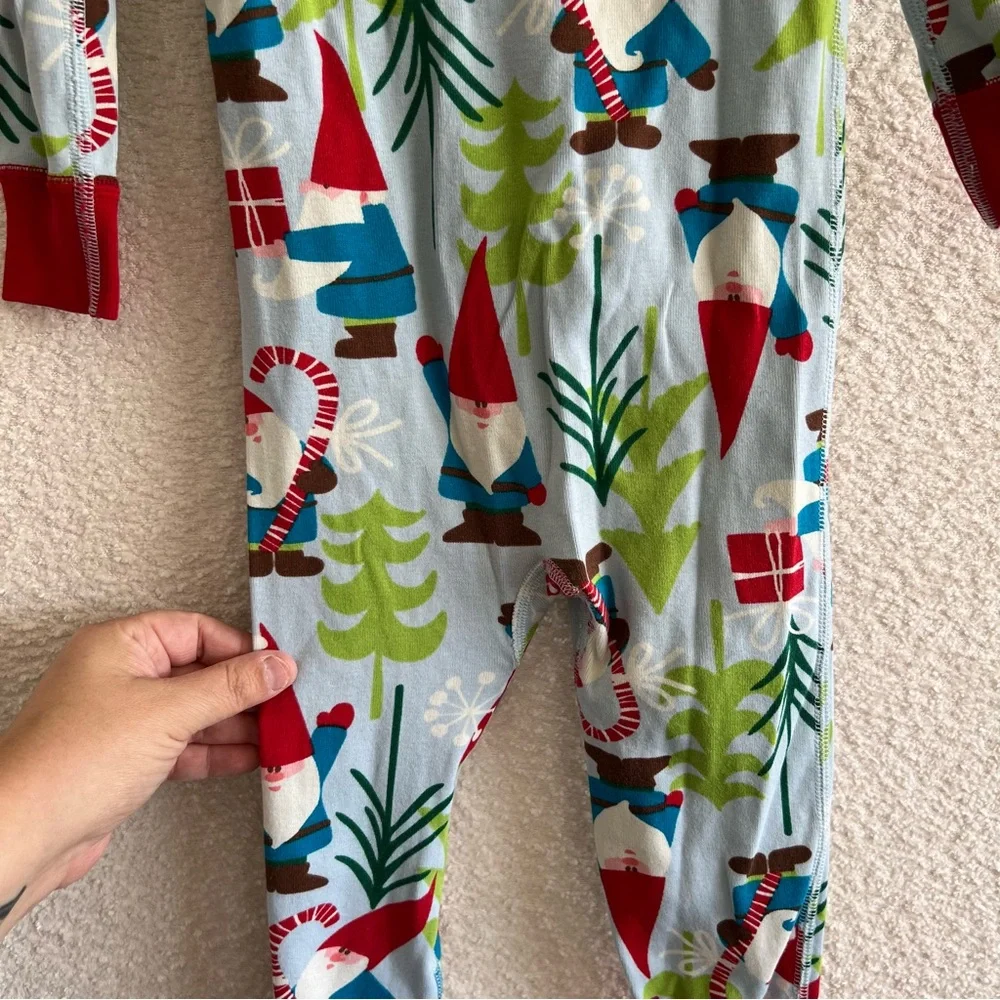 Hanna Andersson Toddler Gnome‎ Christmas Winter Zipper Pajamas Size 3T